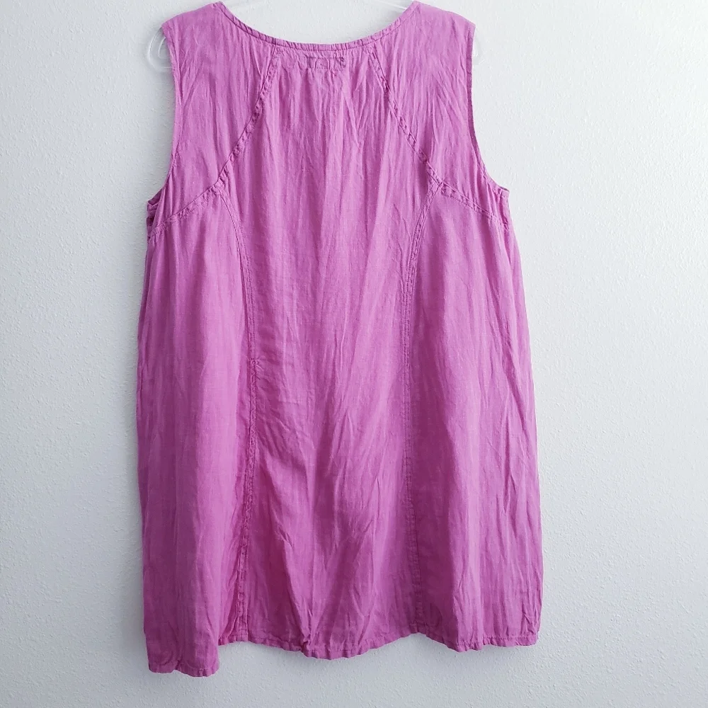 FLAX Slevless Mini Dress - Picture 4 of 7